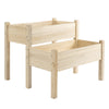 34"x34"x28" Raised Garden Bed 2-Tier Wooden Planter Box for Backyard, Patio to Grow Vegetables, Herbs, and Flowers