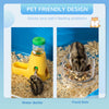 Extra Large 31" Hamster Cage with Tubes and Tunnels, Carry Handles, Big Habitats 5-Tier Design, Exercise Wheel, Water Bottle, Food Dish, Blue