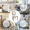 Vintage Armless Dining Chairs Set of 6, French Chic Side Chairs with Curved Backrest and Linen Upholstery for Kitchen, Living Room, Cream White
