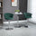 Adjustable Bar Stools Set of 2, Upholstered Counter Height Barstool with Swivel Seat, Wing Back, Footrest for Dining Room, â€ŽDark Green