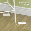 3-Piece Dining Table and Chairs Set with Footrest, White