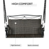 2-Person Wicker Porch Swing for Outside, Hanging Swing Bench with Steel Chains for Garden, Deck, Backyard, 528lbs Weight Capacity