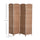 6' Tall Wicker Weave 4 Panel Room Divider Wall Divider, Natural Wood