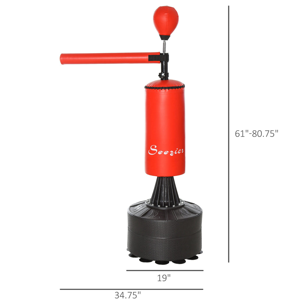 Freestanding Boxing Punch Bag Stand with Rotating Flexible Arm Speed Ball Waterable Base