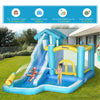 5-in-1 Inflatable Water Slide, Kids Castle Bounce House Includes Slide, Trampoline, Pool, Water Gun, Climbing Wall with Carry Bag, Repair Patches, Ocean Balls, 680W Air Blower