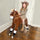 Kids Ride-on Walking Horse with Easy Rolling Wheels, Soft Huggable Body, & a Large Size for Kids 5-16 Years