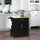 Rolling Kitchen Island Cart on Wheels, Portable Kitchen Island Cart with Magnetic Door Catch