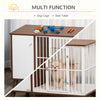 Furniture Style Dog Crate, Pet Cage Kennel End Table, Indoor Decorative Dog House, with Wooden Top, Door, for Small Dogs, Brown