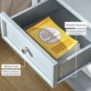 Accent End Table, Sofa Side Table with Storage Drawer and Bottom Shelf for Living Room, Bedroom, Grey