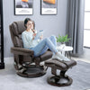 Massage Sofa Recliner Chair w/ Footrest, 10 Vibration Point, Faux PU Leather, Brown
