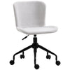 Home Office Chair, Swivel Task Chair with Adjustable Height and Armless Design for Small Space, Living Room, Bedroom, Light Grey