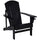 Oversized Adirondack Chair, Outdoor Fire Pit and Porch Seating, Classic Log Lounge for Patio, Backyard, Garden, Lawn, Deck, Black