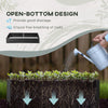 5.9' x 3' x 1' Raised Garden Bed with Support Rod, Steel Frame Elevated Planter Box, Black