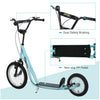 Teens Youth Scooter Ride On Toy with Adjustable Handlebar, Dual Brakes, and Inflatable Wheels For Kids 5+ - Blue