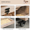 Hamster Cage with Triple Ladders and Double Huts, Big Small Animal Cage, Wheels, Pull-out Tray, Natural