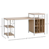 68 Inch Office Table Computer Desk Workstation Bookshelf with CPU Stand, Spacious Storage & Chic Modern Woodgrain Design, Oak Wood Grain