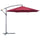 10' Cantilever Hanging Tilt Offset Patio Umbrella with UV & Water Fighting Material and a Sturdy Stand, Red