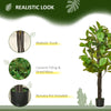 5ft Artificial Fiddle Leaf Fig Tree, Faux Decorative Plant in Nursery Pot for Indoor or Outdoor DÃ©cor