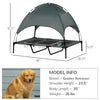 Elevated Portable Dog Cot Cooling Pet Bed With UV Protection Canopy Shade, 48 inch