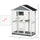 64.5" Wooden Bird Cage Aviary, Flight Cage with 4 Perches, Nest and Slide-Out Tray for Indoor/Outdoor, Gray