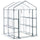 Walk-in Greenhouse 5' x 5' x 6' Hot House with 3-Tier Shelving, Roll-Up Door for Outdoor, Garden