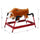 Kids Plush Toy Spring Rocking Horse-Style Rodeo Bull Ride-On Toy with Realistic Sounds