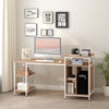 68 Inch Office Table Computer Desk Workstation Bookshelf with CPU Stand, Spacious Storage & Chic Modern Woodgrain Design, Oak Wood Grain