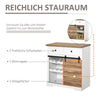 Portable Kitchen Island Retro Rustic Storage Cabinet Farmhouse Buffet Sideboard Coffee Bar With Wine Racks For Kitchen Entryway & Dining Room