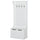 3-In-1 Entryway Hall Tree with Storage Bench Coat Racks 4 Hooks Wooden Seat Space Saving Simple Robust White