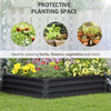 4' x 4' x 1' Galvanized Raised Garden Bed, Planter Raised Bed with Steel Frame for Vegetables, Flowers, Plants and Herbs, Grey