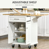 Kitchen Island Cart on Wheels with Extended Counter Drawer Cabinet Towel Racks Versatile Use