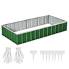 69'' x 36'' Metal Raised Garden Bed, DIY Large Steel Planter Box, No Bottom w/ A Pairs of Glove for Backyard, Patio, Green