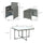 9 Pieces Patio Wicker Dining Sets, Outdoor Sectional Conversation Set, with Dining Table, Ottoman and Chair & Cushioned for Lawn, Dark Grey