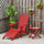3 Piece Patio Furniture Set Adirondack Chair with Ottoman and Table Folding Design Outdoor Wooden Lounger for Garden, Patio Porch, Red