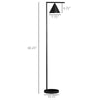 Floor Lamps for Living Room, Modern Standing Lamp with Adjustable Head, 13.75"x10.25"x60.25", Black