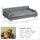 Pet Sofa for Large, Medium Dogs, Dog Couch with Water-resistant Fabric, Wooden Legs, Washable Cushion, Grey, 39" x 24.5" x 12.5"