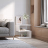 Lift Top Coffee Table Modern Designer S-Shaped Accent table 3-Tier Side Table Multi Level Accent End Table with 2 Steel Support Poles, White