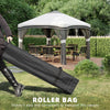10' x 10' Pop Up Canopy with Netting, Foldable Tents for Parties, Height Adjustable, with Wheeled Carry Bag and 4 Sand Bags for Outdoor, Garden, Patio, Gray