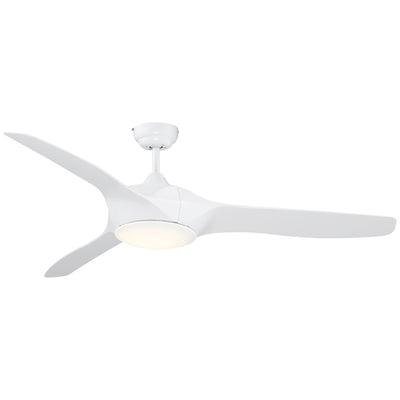 Reversible Indoor Ceiling Fan with Light, Modern Mount LED Lighting Fan with Remote Controller, for Bedroom, Living Room, White