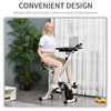 Indoor Exercise Bike 8-Level Adjustable Magnetic Resistance Cardio Trainer Seat Cycling Bike, w/ Desktop