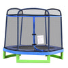 Blue 7FT Kids Trampoline, Durable Bouncer Spring Gym Toy Indoor/Outdoor with Safety Net Enclosure, Fun Exercise Activity
