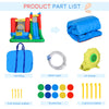 6-in-1 Kids Inflatable Bounce House Jumping Castle with Slide, Water Pool & Climbing Wall, Inflator Included