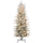 6' Pre Lit Artificial Flocked Christmas Trees, with Snow Branches, Warm Yellow Clear Lights, Auto Open, Extra Bulb