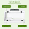 Turtle Tank Habitat, Reptile Aquarium Cage with Basking Platform, Feeding Trough, and Ramp, 19" x 12.5" x 10", White