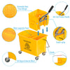 5 Gallon Janitor Mop Bucket with Side Press Wringer