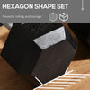 45lbs Rubber Dumbbells Weight Set Dumbbell Hand Weight Barbell for Body Fitness Training for Home Office Gym