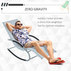 Zero Gravity Rocking Chair Outdoor Chaise Lounge Chair Recliner with Detachable Pillow & Weather-Fighting Fabric for Patio, Deck, Pool, Grey