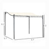 10' x 10' Steel Outdoor Pergola Gazebo Patio Canopy with Durable & Spacious Weather-Resistant Design, Cream White