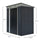 6' x 4' Backyard Garden Tool Storage Shed with Dual Locking Doors, 2 Air Vents and Steel Frame, Black
