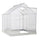 6' x 6' Portable Walk-In Greenhouse Outdoor Plant Gardening Green House Canopy w/ Sliding Door Adjustable Window Silver